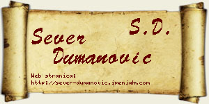 Sever Dumanović vizit kartica